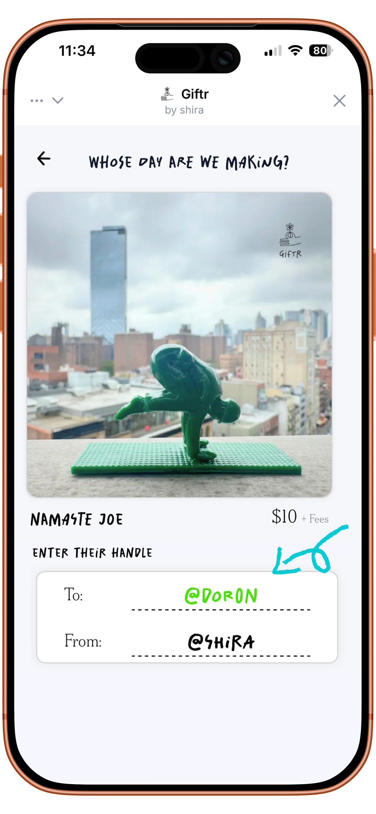 Send a gift with just a Farcaster handle